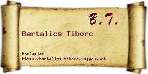 Bartalics Tiborc névjegykártya